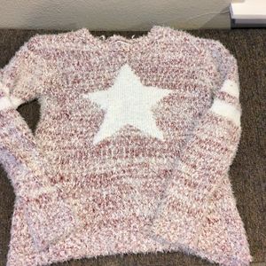 Fluffy long sleeve sweater